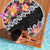 Black Polynesia Beach Blanket Plumeria With Hibiscus Pattern Tropical Vibes
