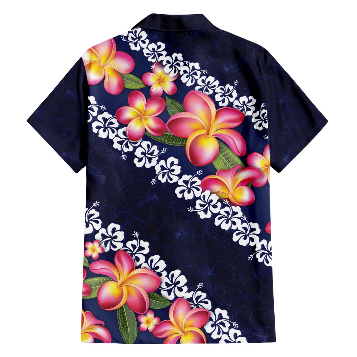 Blue Polynesia Family Matching Off Shoulder Short Dress and Hawaiian Shirt Plumeria With Hibiscus Pattern Tropical Vibes