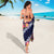 Blue Polynesia Sarong Plumeria With Hibiscus Pattern Tropical Vibes