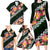 Green Polynesia Family Matching Long Sleeve Bodycon Dress and Hawaiian Shirt Plumeria With Hibiscus Pattern Tropical Vibes