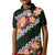 Green Polynesia Kid Polo Shirt Plumeria With Hibiscus Pattern Tropical Vibes