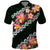 Green Polynesia Polo Shirt Plumeria With Hibiscus Pattern Tropical Vibes