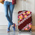 Oxblood Polynesia Luggage Cover Plumeria With Hibiscus Pattern Tropical Vibes