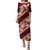 Oxblood Polynesia Puletasi Plumeria With Hibiscus Pattern Tropical Vibes