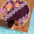 Pink Polynesia Beach Blanket Plumeria With Hibiscus Pattern Tropical Vibes