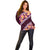 Pink Polynesia Off Shoulder Sweater Plumeria With Hibiscus Pattern Tropical Vibes