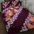 Pink Polynesia Quilt Bed Set Plumeria With Hibiscus Pattern Tropical Vibes