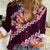 Pink Polynesia Women Casual Shirt Plumeria With Hibiscus Pattern Tropical Vibes