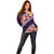 Purple Polynesia Off Shoulder Sweater Plumeria With Hibiscus Pattern Tropical Vibes