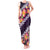 Purple Polynesia Tank Maxi Dress Plumeria With Hibiscus Pattern Tropical Vibes