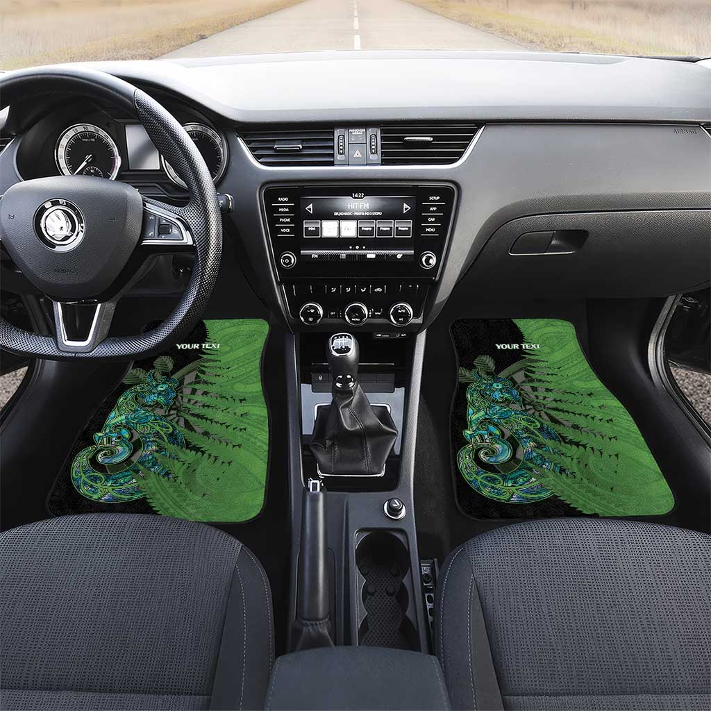 Personalised New Zealand Darts Car Mats Aotearoa Maori Fern Mix Manaia Tattoo