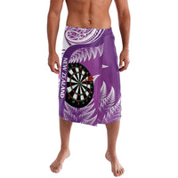 Personalised New Zealand Darts Lavalava Aotearoa Fern Mix Paua Shell Manaia - Purple