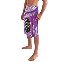 Personalised New Zealand Darts Lavalava Aotearoa Fern Mix Paua Shell Manaia - Purple
