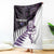 New Zealand Silver Fern Rugby Custom Blanket Go All Black Purple Maori Paua Shell - Polynesian Pride