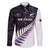 New Zealand Silver Fern Rugby Custom Family Matching Summer Maxi Dress and Hawaiian Shirt Go All Black Purple Maori Paua Shell - Polynesian Pride