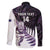 New Zealand Silver Fern Rugby Custom Family Matching Summer Maxi Dress and Hawaiian Shirt Go All Black Purple Maori Paua Shell - Polynesian Pride