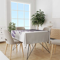 New Zealand Silver Fern Rugby Custom Tablecloth Go All Black Purple Maori Paua Shell - Polynesian Pride