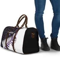 New Zealand Silver Fern Rugby Custom Travel Bag Go All Black Purple Maori Paua Shell - Polynesian Pride