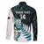 New Zealand Silver Fern Rugby Custom Family Matching Puletasi and Hawaiian Shirt Go All Black Turquoise Maori Paua Shell - Polynesian Pride
