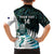 New Zealand Silver Fern Rugby Custom Hawaiian Shirt Go All Black Turquoise Maori Paua Shell - Polynesian Pride