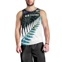 New Zealand Silver Fern Rugby Custom Men Tank Top Go All Black Turquoise Maori Paua Shell - Polynesian Pride
