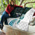 New Zealand Silver Fern Rugby Custom Quilt Go All Black Turquoise Maori Paua Shell - Polynesian Pride