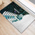 New Zealand Silver Fern Rugby Custom Rubber Doormat Go All Black Turquoise Maori Paua Shell - Polynesian Pride