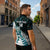 New Zealand Silver Fern Rugby Custom Zipper Polo Shirt Go All Black Turquoise Maori Paua Shell - Polynesian Pride