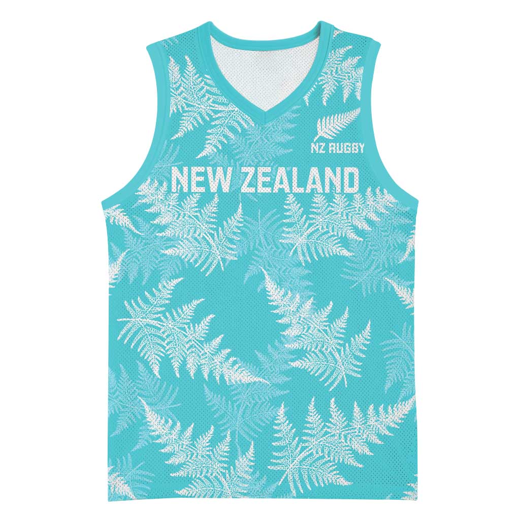 New Zealand Silver Fern Rugby Custom Basketball Jersey Go Aotearoa Champions Turquoise Version LT14 Unisex Turquoise - Polynesian Pride