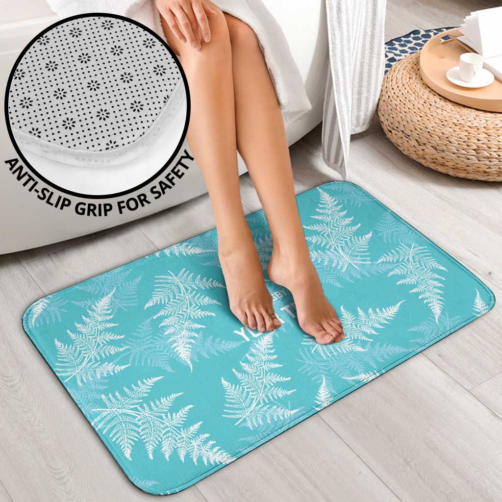 New Zealand Silver Fern Rugby Custom Bathroom Set Go Aotearoa Champions Turquoise Version - Polynesian Pride