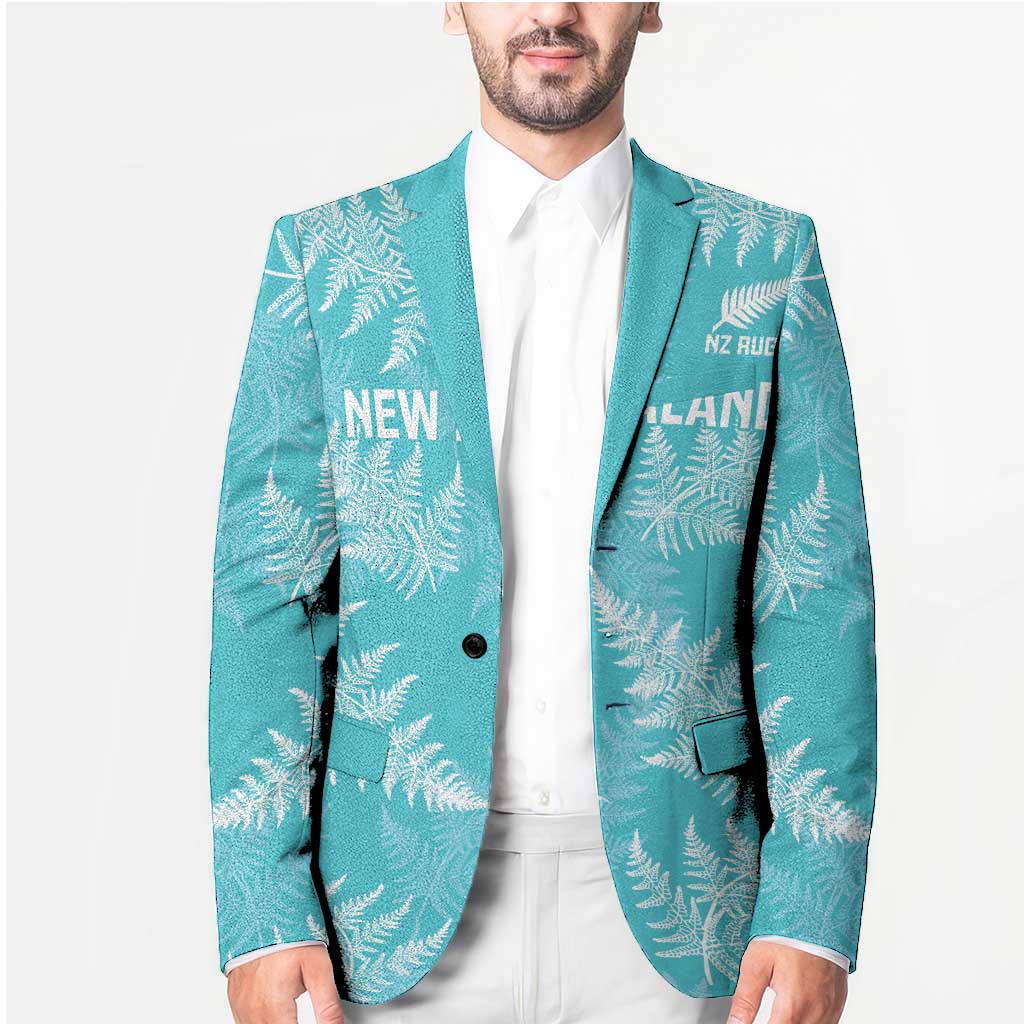 New Zealand Silver Fern Rugby Custom Blazer Go Aotearoa Champions Turquoise Version - Polynesian Pride