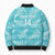 New Zealand Silver Fern Rugby Custom Bomber Puffer Jacket Go Aotearoa Champions Turquoise Version - Polynesian Pride