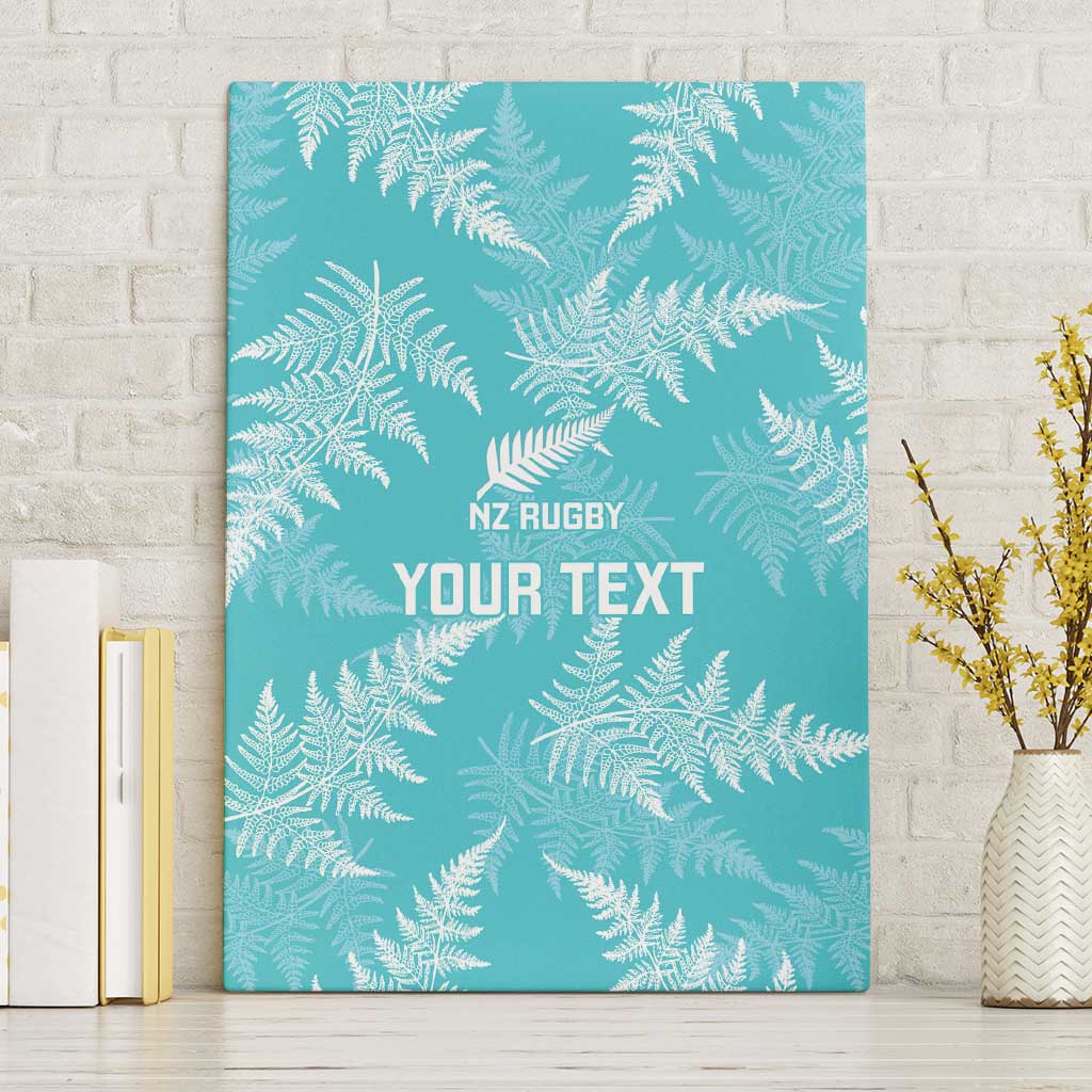 New Zealand Silver Fern Rugby Custom Canvas Wall Art Go Aotearoa Champions Turquoise Version LT14 Without Frame Turquoise - Polynesian Pride