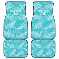 New Zealand Silver Fern Rugby Custom Car Mats Go Aotearoa Champions Turquoise Version - Polynesian Pride