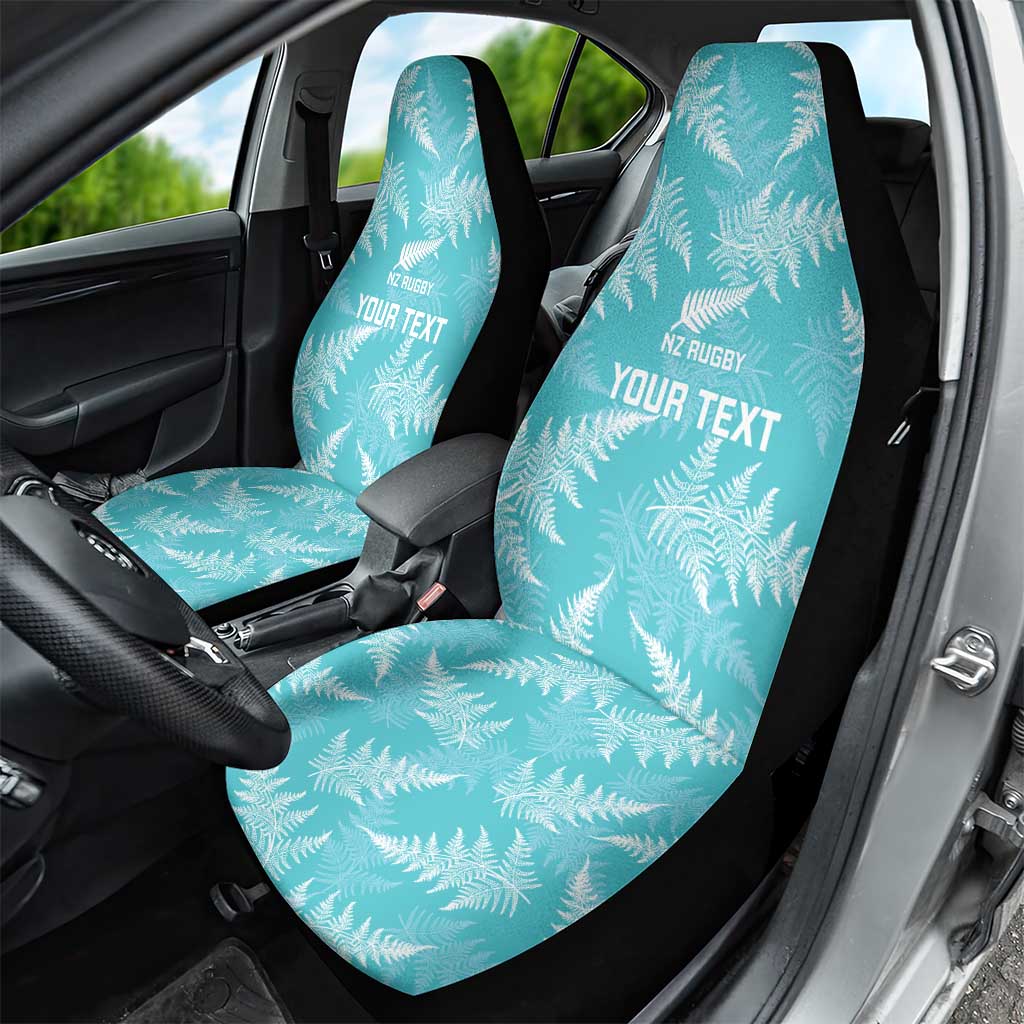 New Zealand Silver Fern Rugby Custom Car Seat Cover Go Aotearoa Champions Turquoise Version - Polynesian Pride