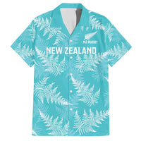 New Zealand Silver Fern Rugby Custom Family Matching Long Sleeve Bodycon Dress and Hawaiian Shirt Go Aotearoa Champions Turquoise Version - Polynesian Pride