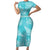New Zealand Silver Fern Rugby Custom Family Matching Short Sleeve Bodycon Dress and Hawaiian Shirt Go Aotearoa Champions Turquoise Version - Polynesian Pride