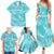 New Zealand Silver Fern Rugby Custom Family Matching Summer Maxi Dress and Hawaiian Shirt Go Aotearoa Champions Turquoise Version - Polynesian Pride