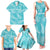 New Zealand Silver Fern Rugby Custom Family Matching Tank Maxi Dress and Hawaiian Shirt Go Aotearoa Champions Turquoise Version - Polynesian Pride
