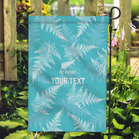 New Zealand Silver Fern Rugby Custom Garden Flag Go Aotearoa Champions Turquoise Version - Polynesian Pride