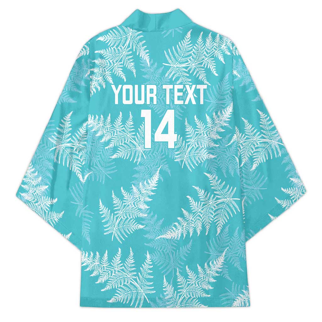 New Zealand Silver Fern Rugby Custom Kimono Go Aotearoa Champions Turquoise Version - Polynesian Pride