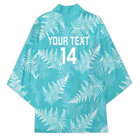 New Zealand Silver Fern Rugby Custom Kimono Go Aotearoa Champions Turquoise Version - Polynesian Pride