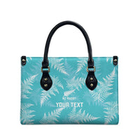 New Zealand Silver Fern Rugby Custom Leather Bag Go Aotearoa Champions Turquoise Version - Polynesian Pride