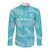 New Zealand Silver Fern Rugby Custom Long Sleeve Button Shirt Go Aotearoa Champions Turquoise Version - Polynesian Pride