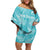 New Zealand Silver Fern Rugby Custom Off Shoulder Short Dress Go Aotearoa Champions Turquoise Version - Polynesian Pride