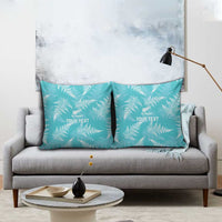 New Zealand Silver Fern Rugby Custom Pillow Cover Go Aotearoa Champions Turquoise Version - Polynesian Pride
