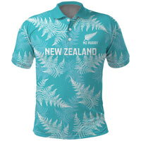 New Zealand Silver Fern Rugby Custom Polo Shirt Go Aotearoa Champions Turquoise Version - Polynesian Pride