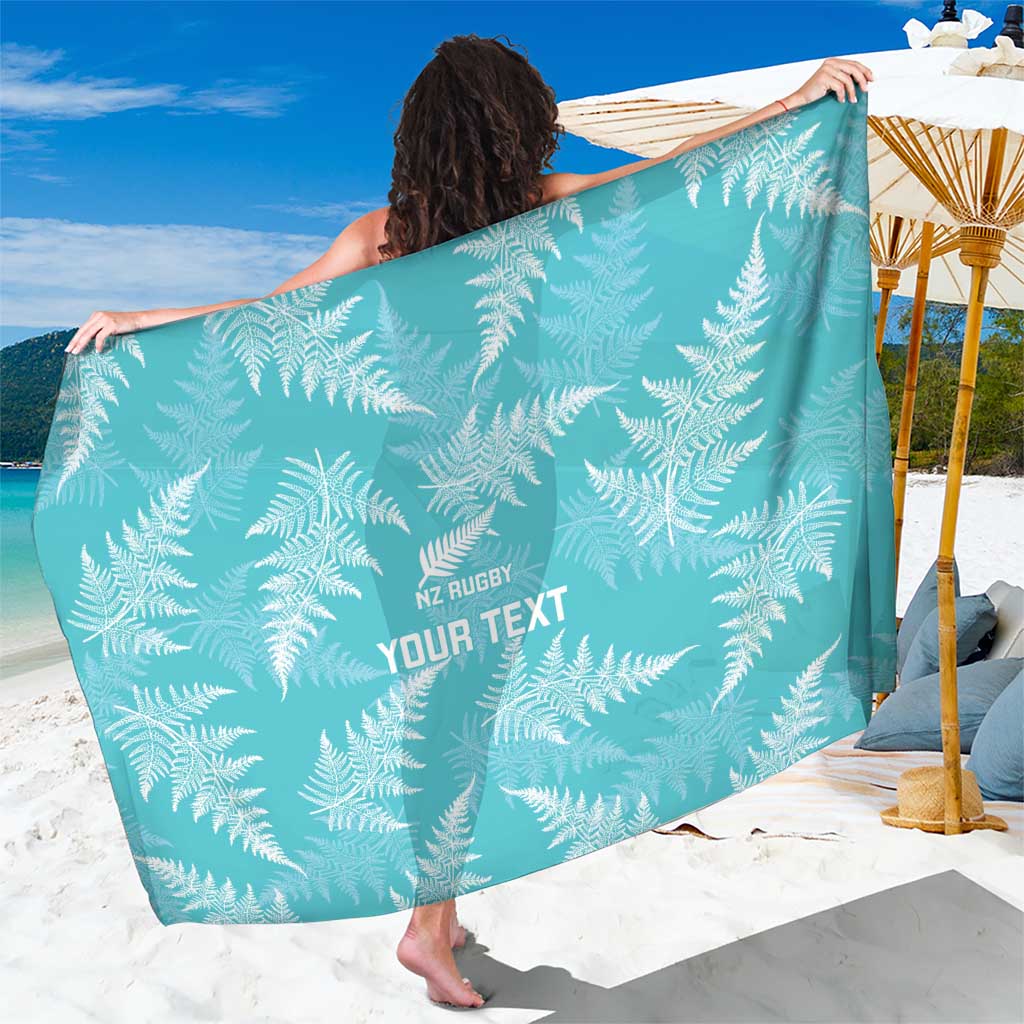 New Zealand Silver Fern Rugby Custom Sarong Go Aotearoa Champions Turquoise Version LT14 One Size 44 x 66 inches Turquoise - Polynesian Pride