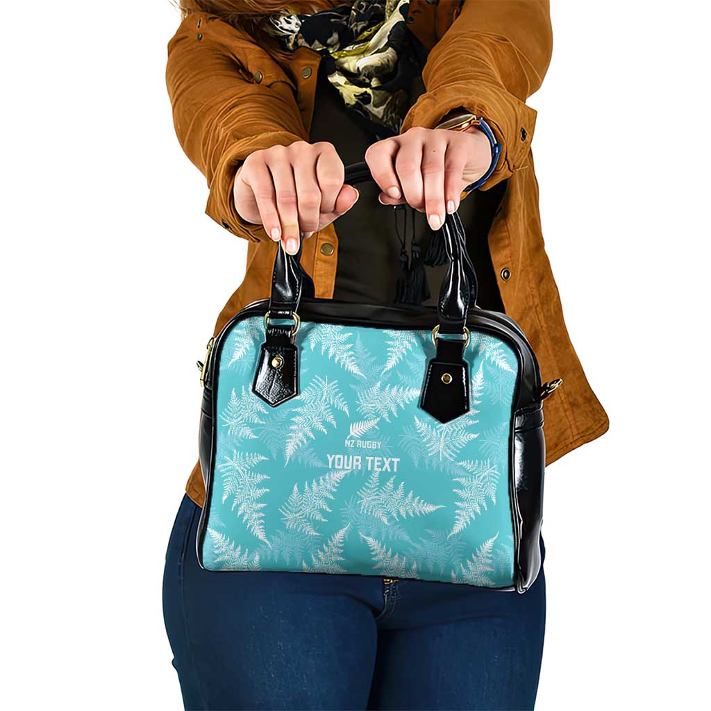 New Zealand Silver Fern Rugby Custom Shoulder Handbag Go Aotearoa Champions Turquoise Version LT14 One Size Turquoise - Polynesian Pride