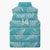 New Zealand Silver Fern Rugby Custom Sleeveless Puffer Jacket Go Aotearoa Champions Turquoise Version - Polynesian Pride